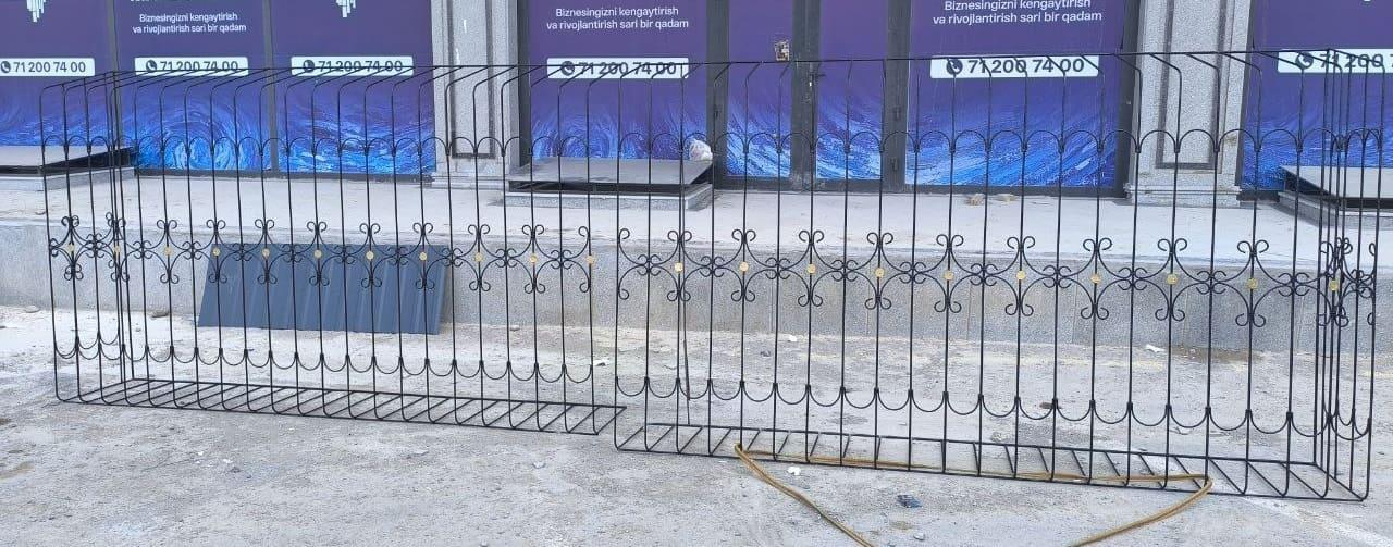 Узорная арочная корзина, образец перед монтажом