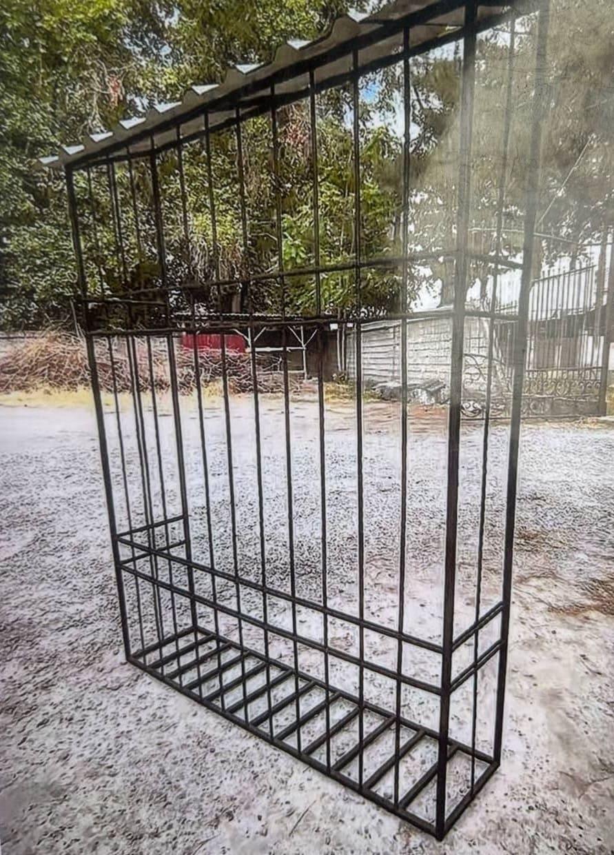 Прямой козырек, общий вид решетки